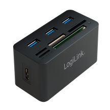 LogiLink CR0042 Kabelgebundene Dockingstation USB 3.2 Gen 1 (3.1 Gen 1) Typ-A Schwarz