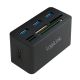 LogiLink CR0042 Kabelgebundene Dockingstation USB 3.2 Gen 1 (3.1 Gen 1) Typ-A Schwarz