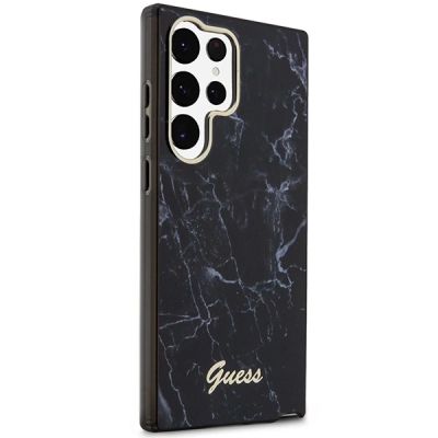 11. Guess GUHCS23LPCUMAK S23 Ultra S918 schwarz/schwarzes Hardcase Marble