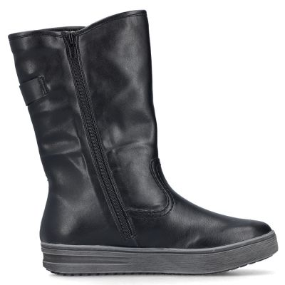 2. Rieker L2580-00 kurze gefütterte schwarze Damenstiefel