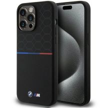 BMW M Silicone Pattern MagSafe Hülle für iPhone 15 Pro Max – Schwarz