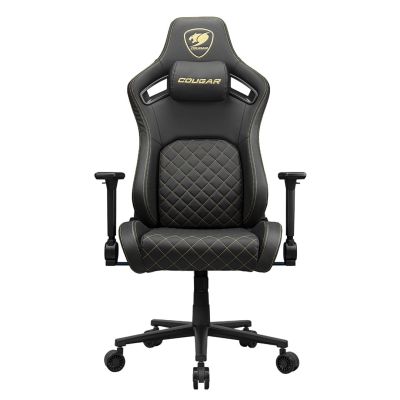COUGAR CGR-DFL-GLB Gaming-Stuhl, gepolsterter Sitz, Schwarz, Gold