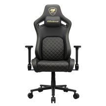 COUGAR CGR-DFL-GLB Gaming-Stuhl, gepolsterter Sitz, Schwarz, Gold