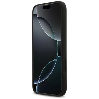 5. Karl Lagerfeld Silikonhülle mit Karl-Skizze und Logo (MagSafe) für iPhone 17 Pro Max – Schwarz