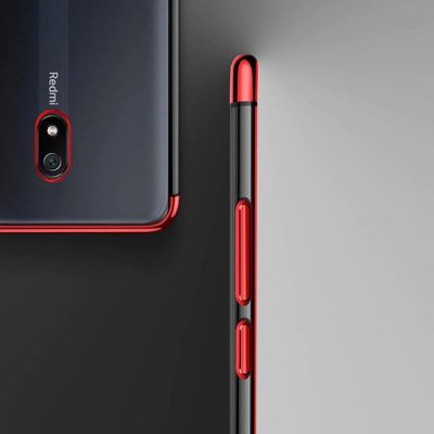 3. Clear Color Silikon Gel Electroplating frame Handyhülle Schutzhülle für Xiaomi Redmi 8A blau