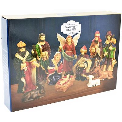 5. Krippenfiguren, 11 Stück, 10 cm