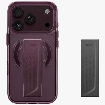 2. Uniq Heldro Air Magclick Ladehülle für iPhone 18 Pro / 17 Pro - bordeauxrot