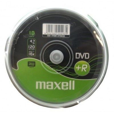 MAXELL DVD+R 4,7 GB, 16-fache Schreibgeschwindigkeit, 10 Stück in SPINDEL-Verpackung, ideal zum Archivieren