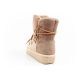 5. D.Franklin Damen Winter Schneestiefel, modisches Fellfutter, braun beige hoch