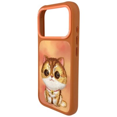 3. Nimmy Big Eyed Pet 2.0 Katzenhülle für iPhone 17 Pro Max – Orange