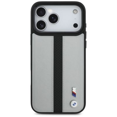 3. BMW M Perforated Stripe Logo MagSafe Case für iPhone 17 Pro Max – Grau