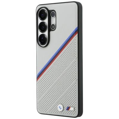 2. BMW Tricolor Metal Logo MagSafe Hülle für Samsung Galaxy S26 Ultra - Grau
