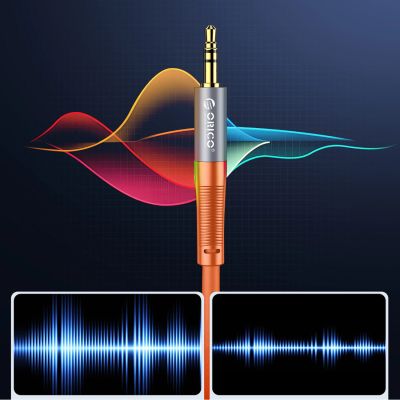 3. Orico AXRF Audiokabel, 3,5-mm-Klinkenstecker auf 2x Cinch-Buchse, 3 m – orange