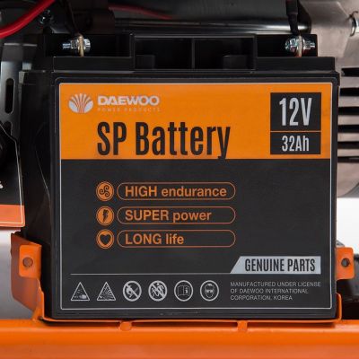 3. Daewoo GDA 7500E Generator 6500 W 30 l Benzin Orange, Schwarz