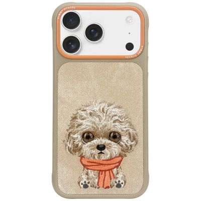 Nimmy Big Eyed Pet 2.0 Hunde-Schutzhülle für iPhone 17 Pro Max, Beige