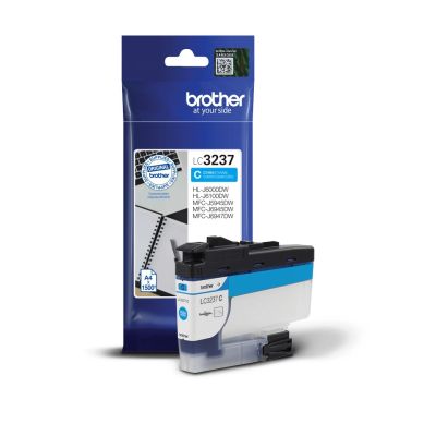 5. Brother blaue Tintenpatrone LC3237C=LC-3237C, 1500 Seiten