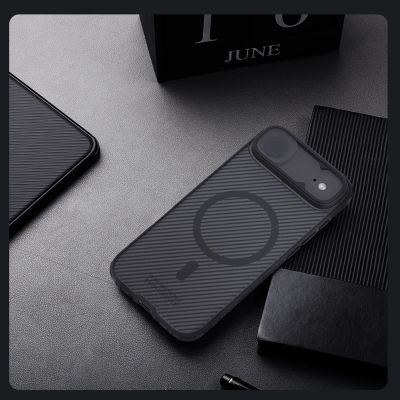 18. Nillkin CamShield Pro MagSafe-kompatible Hülle für iPhone 17 Air – Transparent Schwarz
