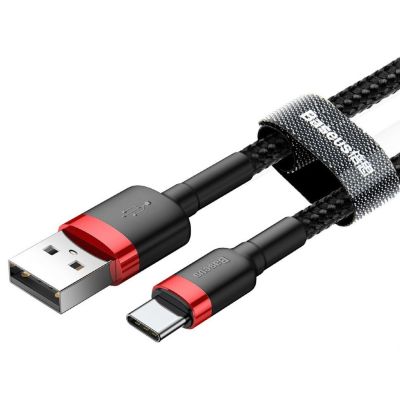 14. BASEUS CAFULE CABLE 2A 2M (ROT-SCHWARZ)