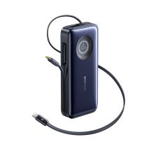 Baseus EnerCore CR11 20000mAh 100W Powerbank mit einziehbarem USB-C-Kabel – Schwarz