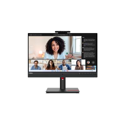 Lenovo ThinkVision Monitor 23,8" T24mv-30 16:9 IPS-Panel 1920 x 1080 Lift-Funktion USB-Hub Daisy Chain Ethernet RJ45 Kamera & Lautsprecher DP HDMI