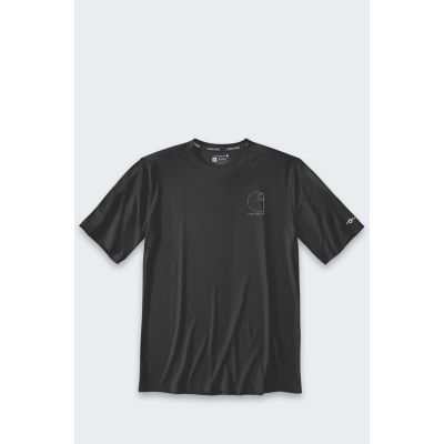Sun Defender Lightweight Logo SS Schwarzes T-Shirt