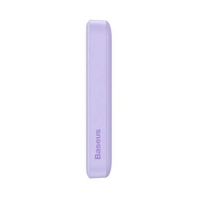 7. Baseus Magnetic Mini Inductive Powerbank 10000mAh 20W - Lila + USB-C - USB-C Kabel
