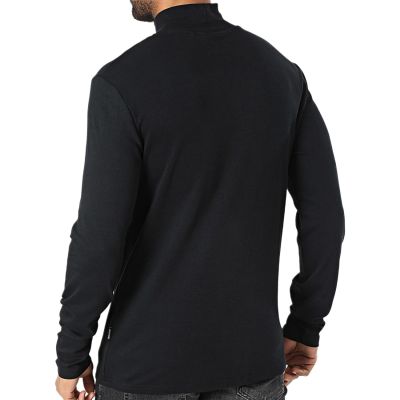 2. Herren Rollkragenpullover Manches Longues Schwarz – 20717343