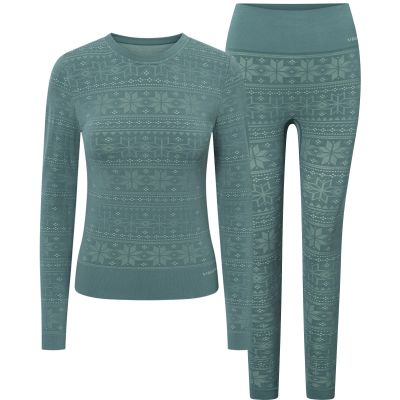6. Damen-Thermounterwäsche Viking Base Layer Sigrid Set – Green, Größe: M