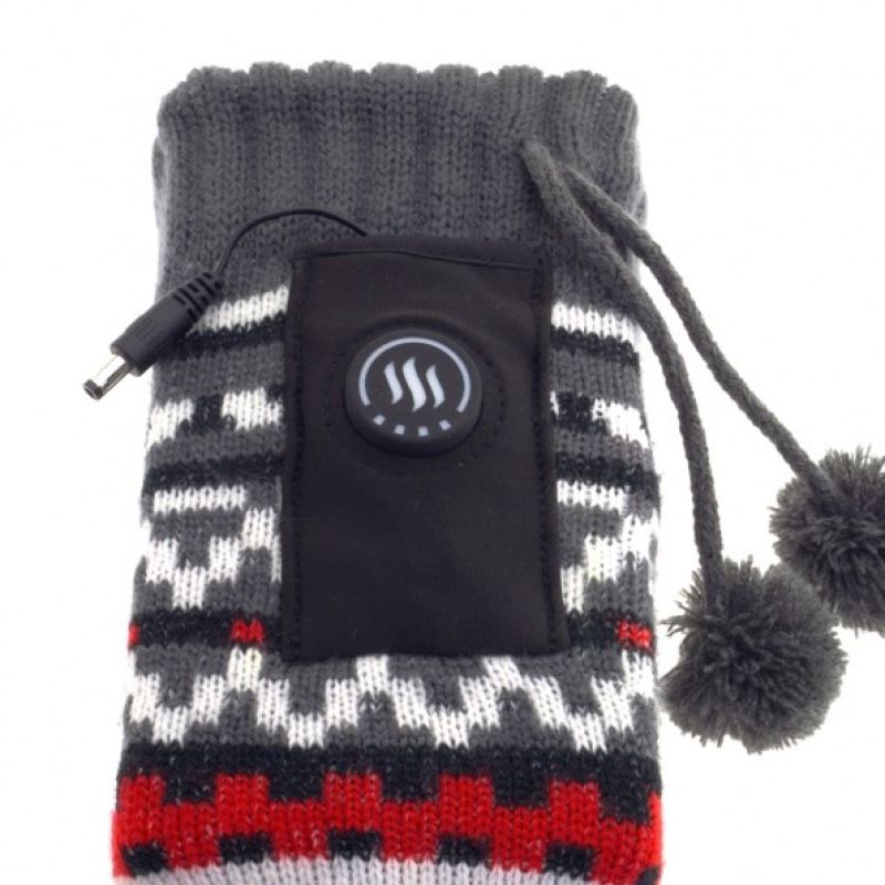 22. GLOVII Beheizbare Powerbank-Hausschuhe, Einheitsgröße (36–43), norwegisches Muster, inklusive Batterien und Ladekabel, GOBM