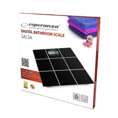 6. Esperanza Salsa EBS004 Badezimmerwaage (Schwarz)