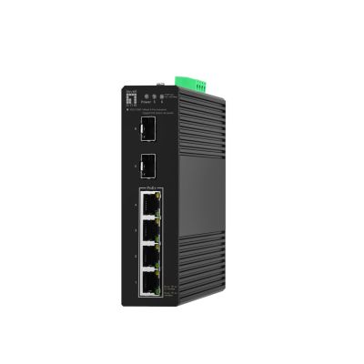 4. LevelOne Hilbt GB/SL PoE+ Switch 6-Port/IP30+DIN 60W 1Gbps