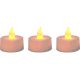 19. 3er-Set LED-Teelichter mit Glitzer