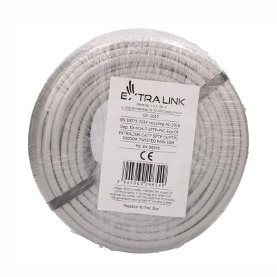 6. Extralink CAT7 SFTP (S/FTP) verdrilltes 50-m-Netzwerkkabel für den Innenbereich