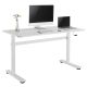 12. Ergo Office Schreibtisch mit manueller Höhenverstellung, max. 40 kg, max. Höhe 117 cm, mit Tischplatte für Sitz- und Steharbeit, ER-401 W