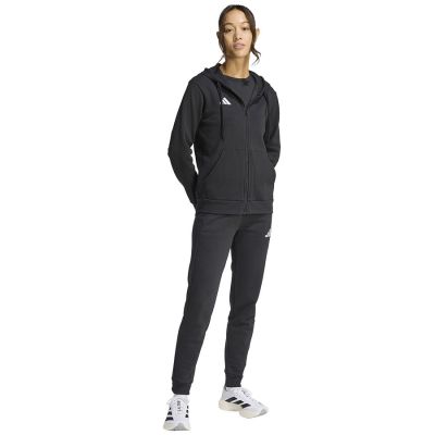 3. adidas Entrada 26 Kapuzenpullover mit durchgehendem Reißverschluss für Damen, Schwarz, KF5939