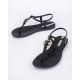 4. Ipanema Sandal Class Damen Flip-Flop Sandalen modisch Schwarz mit Gold