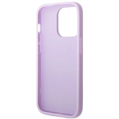 7. Guess Saffiano Strap Case für iPhone 14 Pro - Lila