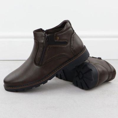 10. Herren-Winterstiefeletten mit Fellfutter und Reißverschlüssen, braun VanHorn AN71309