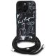 2. Karl Lagerfeld Crossbody-Hülle mit genarbtem Muster und Logo für iPhone 16 Pro Max – Schwarz