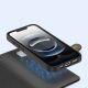 6. Dux Ducis Lawa Lederhülle für iPhone 16e / 17e mit abnehmbarer magnetischer Brieftasche – Schwarz