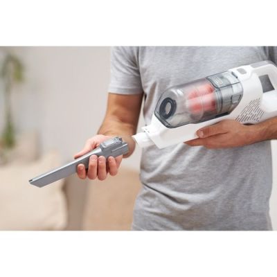 8. Black & Decker BHFEA515J Akku-Stielstaubsauger/Elektrobürsten-Staubsauger, beutellos, 0,5 l, orange/weiß, 1,5 Ah