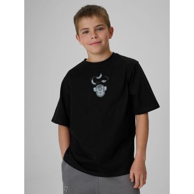 Locker geschnittenes Jungen-T-Shirt mit Aufdruck 4FJRSS26TTSHM4276-20S