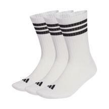 Adidas 3-Streifen gepolsterte Sportsocken, 3 Paar, weiß und schwarz, JZ0532