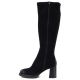 3. Damenstiefel aus schwarzem Velourslederimitat mit Absatz Potocki SZ12849