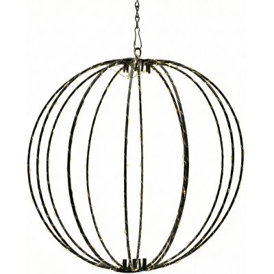 2. Solar-Hängelampe, Kugel, 30 cm, 120 LEDs, warmweiß