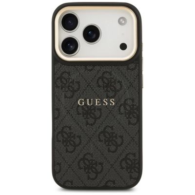 3. Guess 4G PU Classic Logo MagSafe Hülle für iPhone 17 Pro - Schwarz