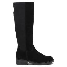 Schwarze Lederstiefel mit Stretch-Einsatz Filippo DKZ8222