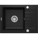 DEANTE ZORBA ZQZN11A Granitspüle, 1 Becken, mit Abtropffläche (schwarz)