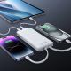 25. Baseus Airpow Lite 10000mAh 22,5W Powerbank mit integrierten USB-C- und Lightning Kabeln – Weiß