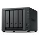 Synology DS925+ NAS; Tower; 4x (3,5" SATA HDD); AMD Ryzer V1500B; 4 GB DDR4 ECC SODIMM (max. 32 GB)